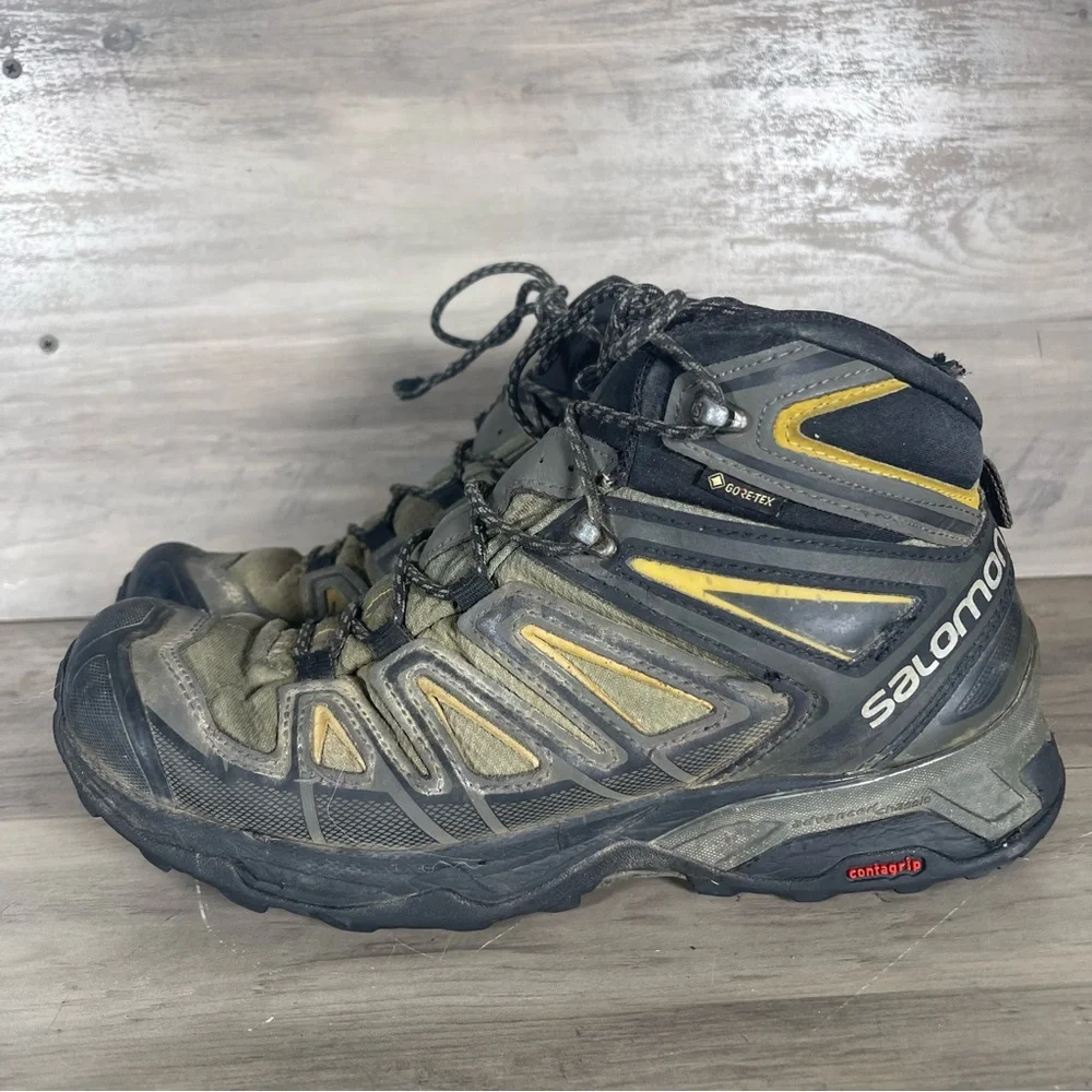 Salomon X Ultra 3 Mid‎ GTX Gore-Tex Contagrip Mens 8 Gorpcore Hiking Trail Boots